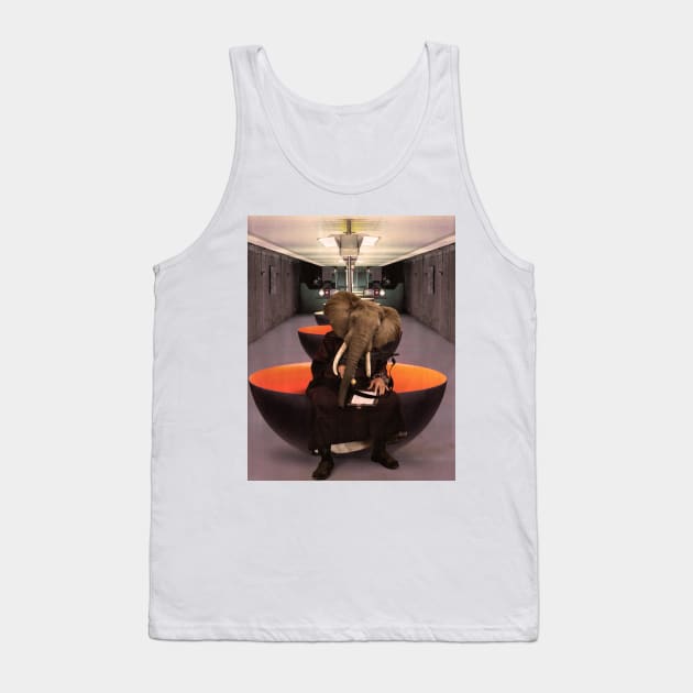 "Ganesh with Gun" Collage Art Tank Top by th3vasic